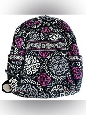 Large Quilted Vera Bradley Laptop Backpack--- Colorful Happy Snails Flor… s-l400.jpg main image 4